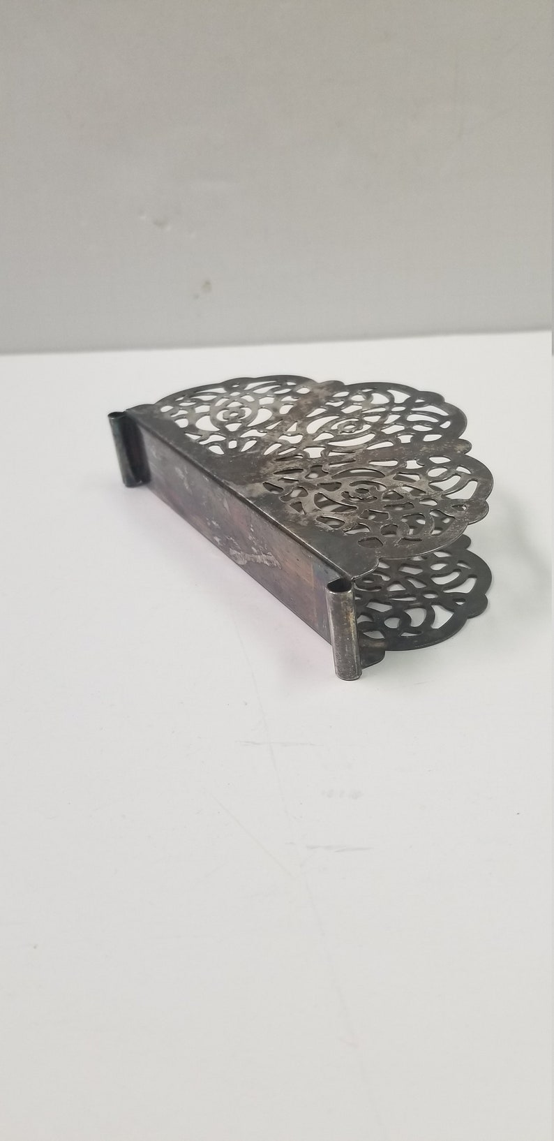 Vintage Napkin or Letter Holder Silver Plate