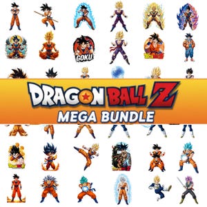 Dragon Ball Z PNG Clipart Bundle | Goku, Vegeta, Gohan Anime (Digital Download)