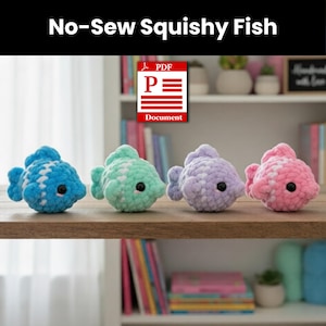 No-Sew Squishy Fish Amigurumi Crochet Pattern | Plush Toy (Digital Download)