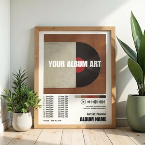 Custom Vinyl Record Album Cover Template - EDITABLE IN CANVA - High Quality Digital Download