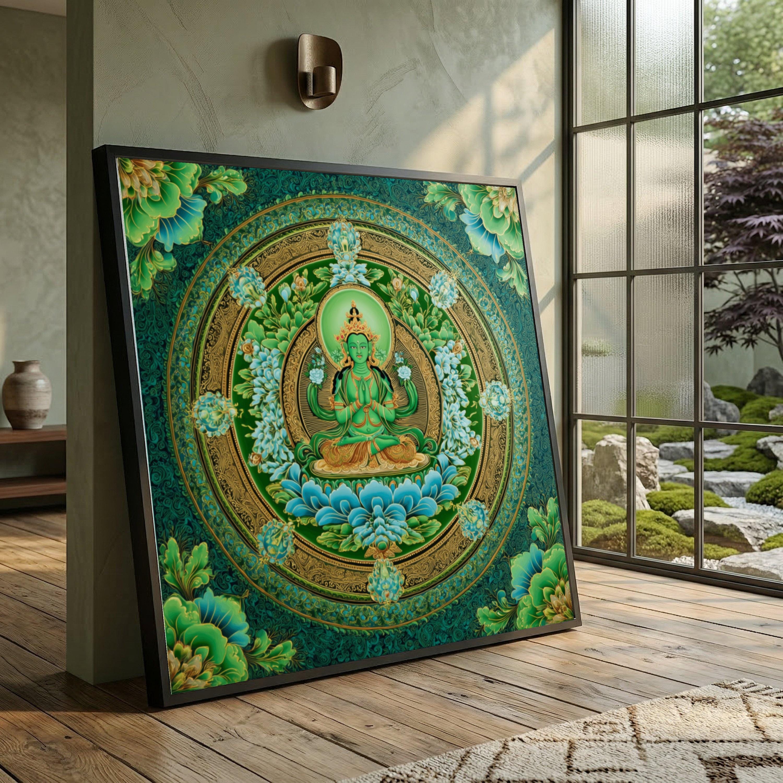 Green tara painting - Etsy 日本