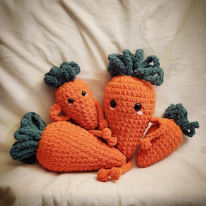 Digital PDF Dapper Danver Carrot Bunch Plush Crochet Pattern Carrot Plush Vegetable Plush