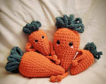 Digital PDF Dapper Danver Carrot Bunch Plush Crochet Pattern Carrot Plush Vegetable Plush
