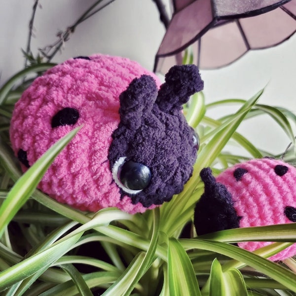 Digital PDF Bertie the Ladybug Plush Crochet Pattern Ladybug Plush