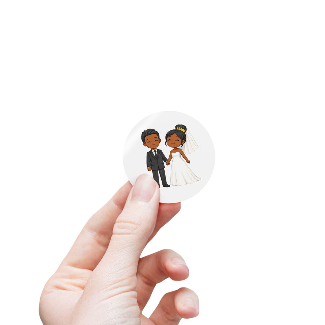Bride & Groom Wedding Stickers | Couple Favors, Envelope Seals - Etsy