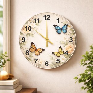 Abstrakt, cirkulär väggkonst med flytande bläck - Högupplöst tryckt glasklocka för minimalistiska vardagsrum