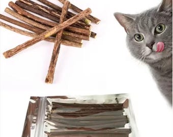 Bastoncini di Silvervine per gatti, bastoncini da masticare naturali per gatti, giocattoli per la dentizione dei molari, accessori per animali domestici.