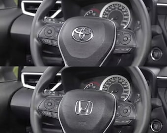 Honda stuurwielembleem | Upgrade naar een gepersonaliseerde badge voor in het interieur