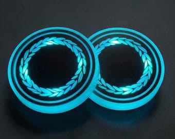 LED-mugghållarlampa i bilen | USB-uppladdningsbar glödande underlägg | 7-färgad muggunderlägg för interiöruppgradering