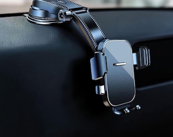 Bilhållare för instrumentbräda och vindruta | Justerbart roterande hopfällbart mobilstativ | Universellt handsfree-fäste för bil