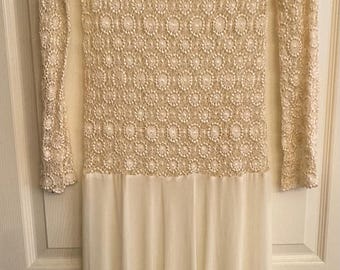 Vintage Carol Le Valley Collection SZ 8 never worn Ecru 57 inch slip