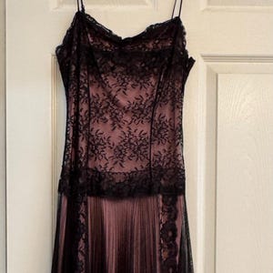Vintage Betsey Johnson Black Tulle and Pink evening Gown with original tags never worn SZ 8