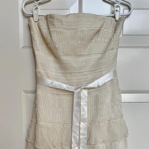 90&#39;s MAXAZARIA Cocktail Dress off White SZ6 Never worn condition
