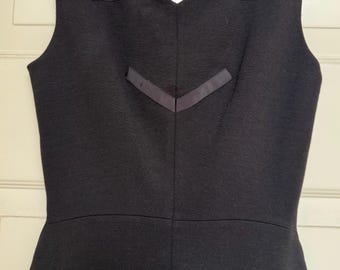 Vintage Diane Von Furstenberg Black Sleeveless Dress SZ4 "90"s never worn