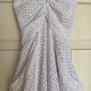 Vintage Calvin Klein White Eyelet Dress Halter Style SZ 8 Possibly Never  Worn - Etsy