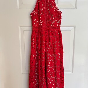 gianni bini red lace dress Vintage Gianni Bini