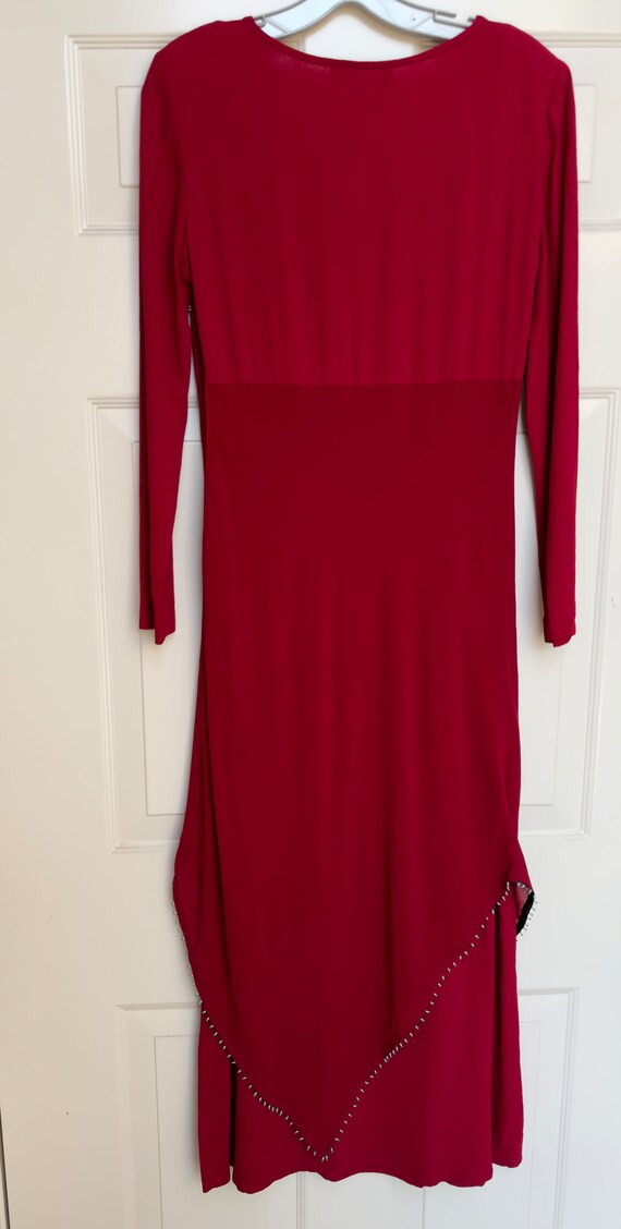 Vintage Carol Little Raspberry beaded Dress ala 1… - image 2