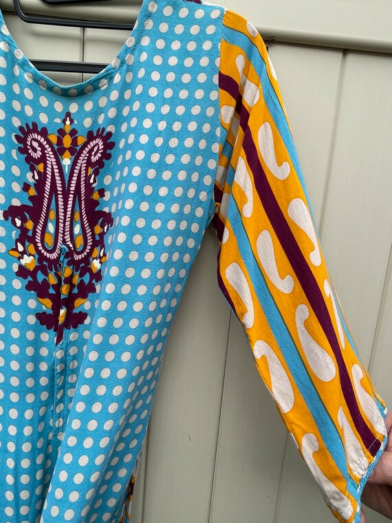 Hippie era Caftan, Swim Suit coverup 1970s Gem