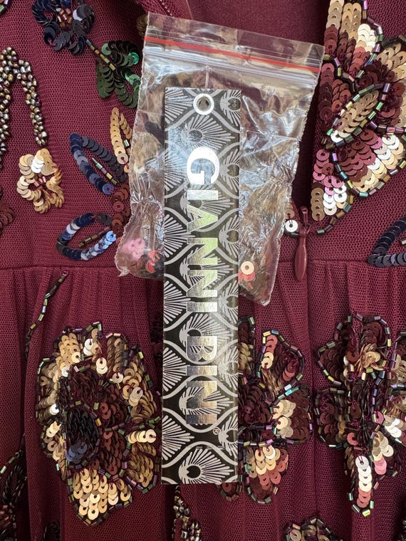 Raspberry and Sequin GIANNI BINI Evening dress ci… - image 4