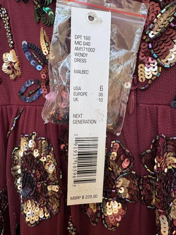 Raspberry and Sequin GIANNI BINI Evening dress ci… - image 5