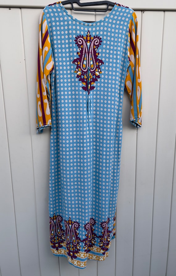 Hippie era Caftan, Swim Suit coverup 1970s Gem
