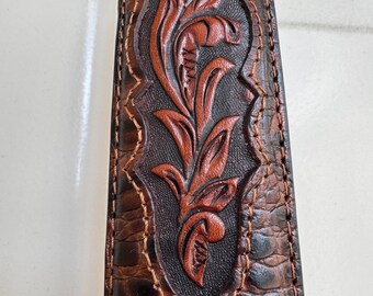 Vintage Tony Lama Hand tooled Leather Belt never used condition 90's SZ 34