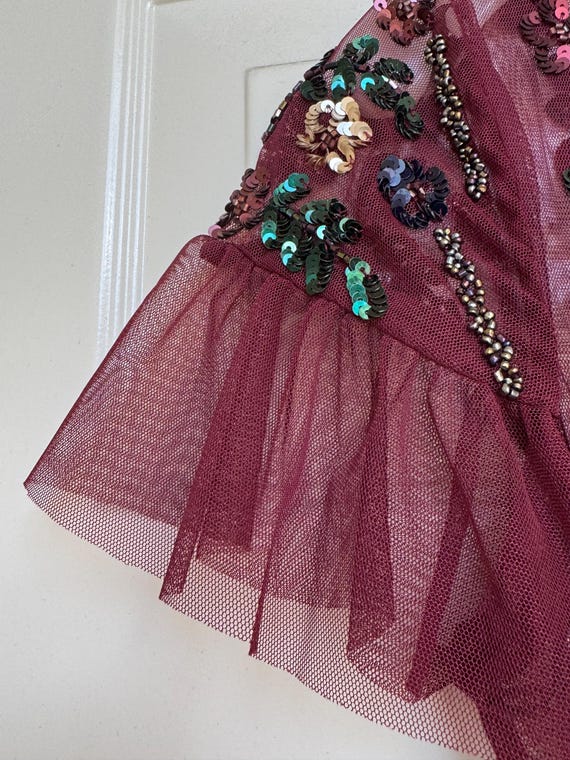 Raspberry and Sequin GIANNI BINI Evening dress ci… - image 8