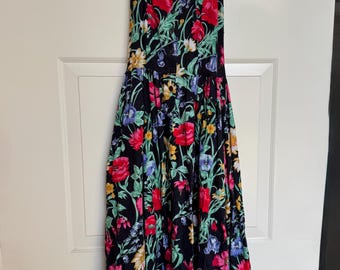 Vintage Together Dress backless Midcalf Floral for Summer wear SZ6