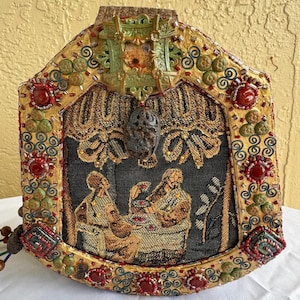 Mary Frances Vintage 90&#39;s Shoulder bag with Mediterranean theme never worn condition.