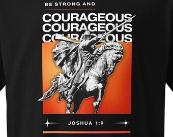Be Strong and Courageous Christian Unisex Tee - DryBlend® Sports T-Shirt