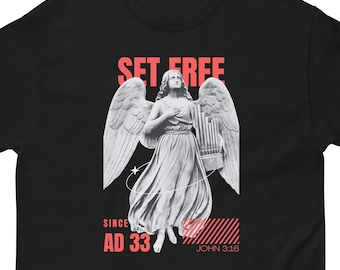 Set Free Since AD 33 Unisex Christian Tee / John 3:16 Faith T-Shirt