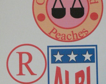 Peaches Inspired Patches Printed on Cotton