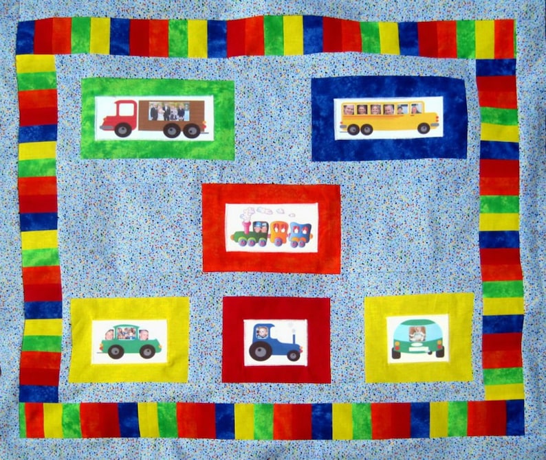 Photo Quilt Squares Your Images on Fabric Etsy