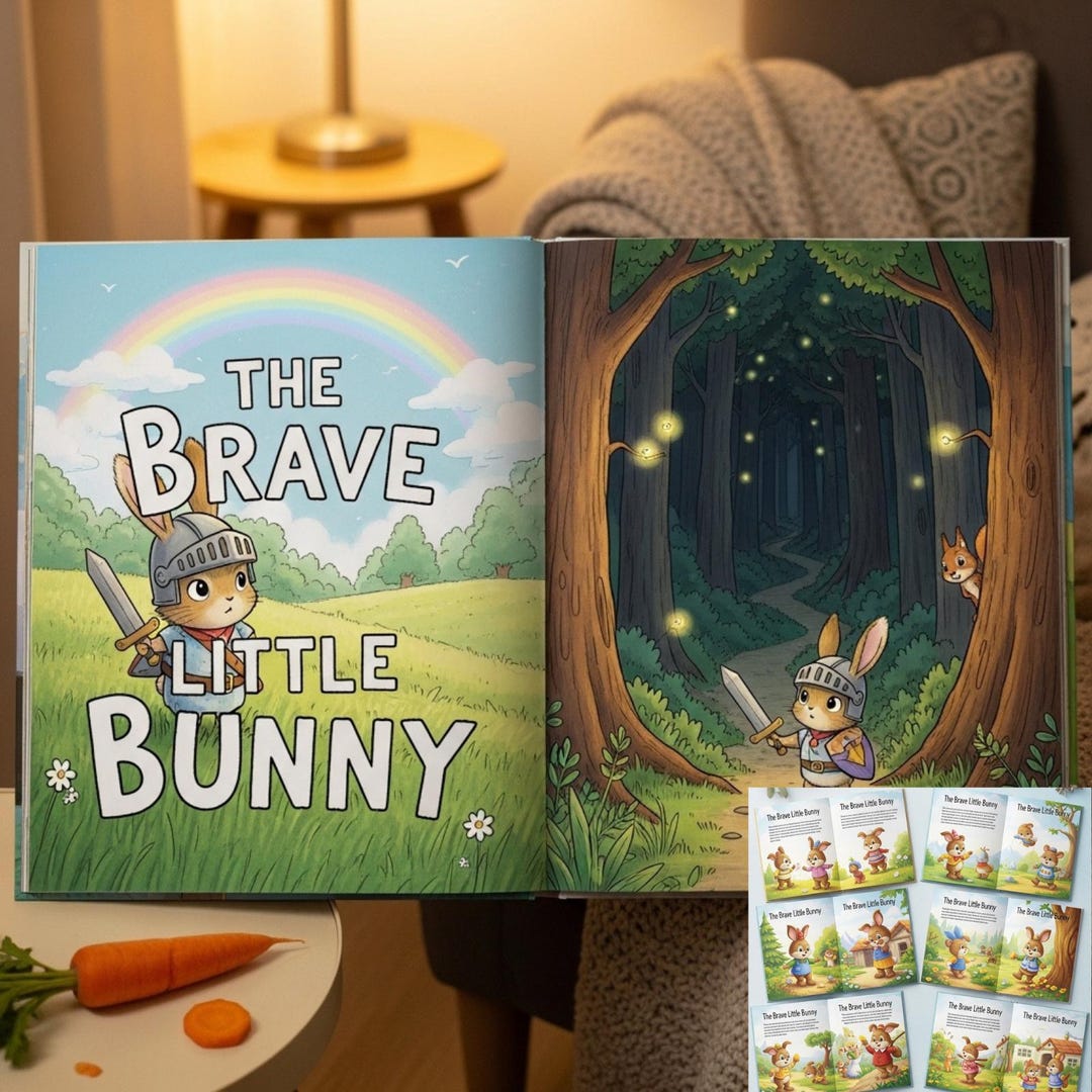 The Brave Little Bunny Storybook – 15 Page Illustrated Kids Book ...