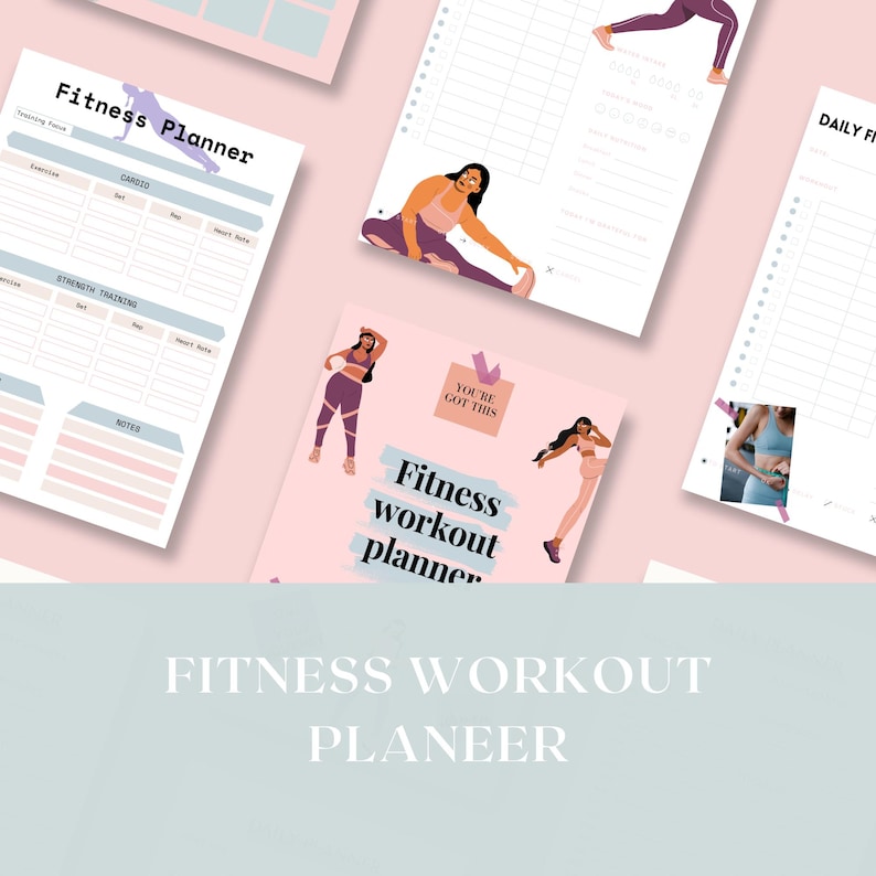 Fitness Workout Planner | Weekly Exercise Tracker (PDF Printable ...