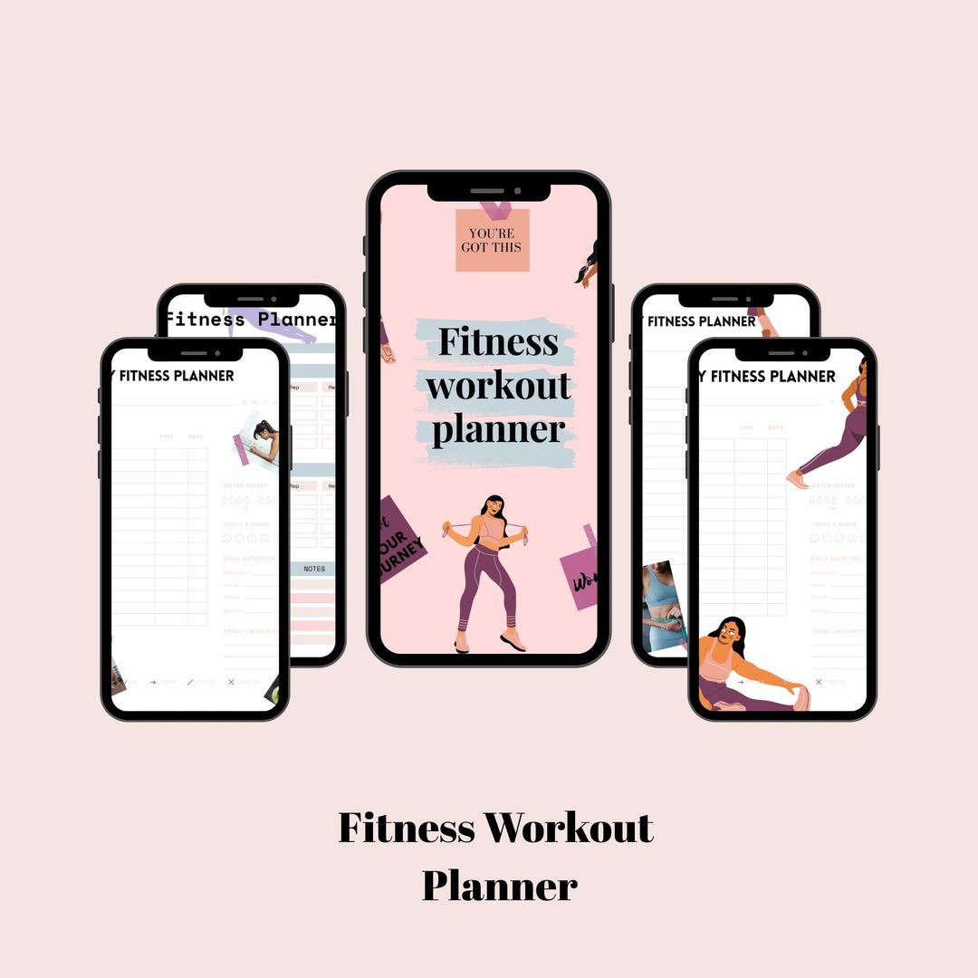 Fitness Workout Planner | Weekly Exercise Tracker (PDF Printable ...
