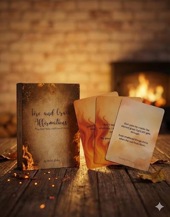 Fire and Grace Affirmations: The Half Holy, Half Hood Deck | DIGITAL DOWNLOAD | Spiritual Healing Cards