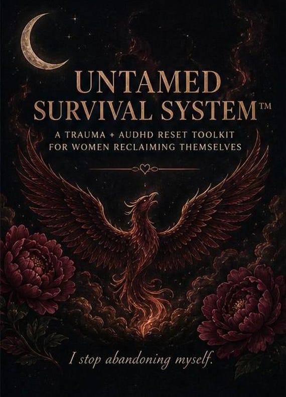 Untamed Survival System™ | Trauma Healing and ADHD Reset Toolkit | Emotional Regulation, Boundaries, Overwhelm Help