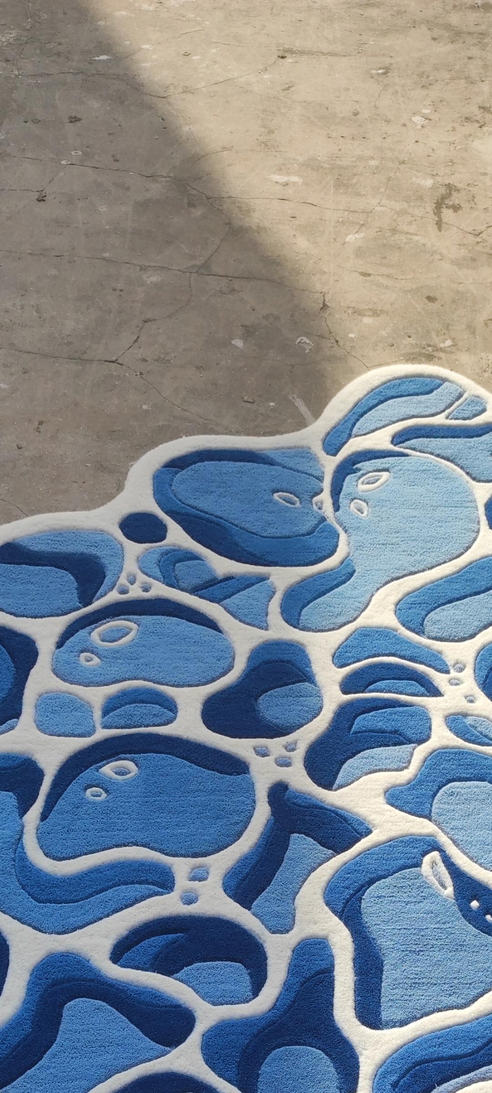 Okej Ripple Rug Abstract Water Ripple Tufted Rug | 3D Blue Ocean Wave Carpet | Organic ...
