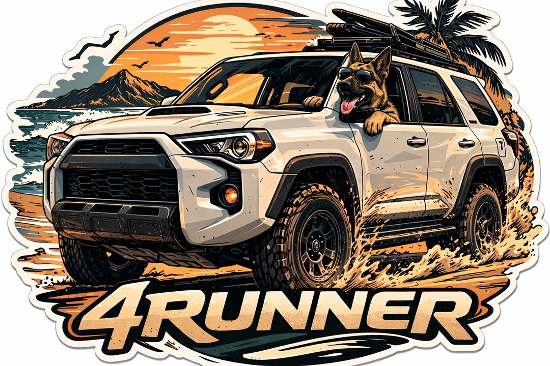 5th Generation Toyota 4runner Sticker Decal Various Animals Driving on ...