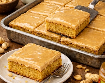 Old-Fashioned Peanut Butter Cake Recipe (Instant Download)