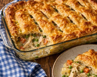 Classic Chicken Pot Pie Recipe (Instant Download)