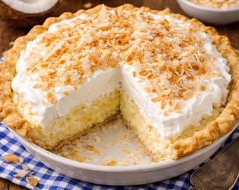 Coconut Cream Pie Recipe (Instant Download)