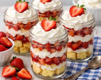Strawberry Shortcake In a Jar Recipe (Instant Download)