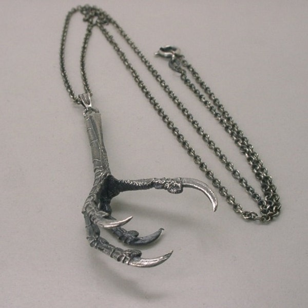 Starling Claw Necklace, Sterling Silver