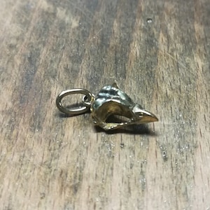 Super Tiny Owl Skull Pendant, Solid 14K Gold UK