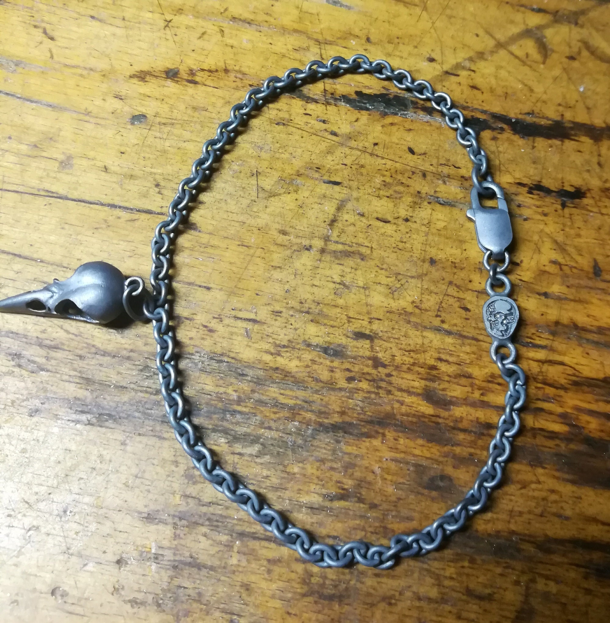 Silver925 Raven skull bracelet ブレスレット Raven skull bracelet - Tyvodar