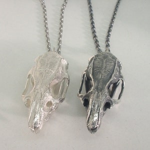 Rat Skull Necklace, Sterling Silver image 4