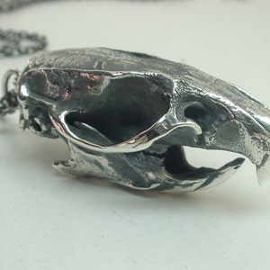 Rat Skull Necklace, Sterling Silver image 1