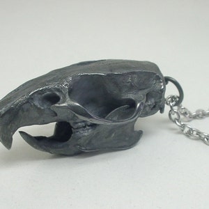 Rat Skull Necklace, Sterling Silver image 2